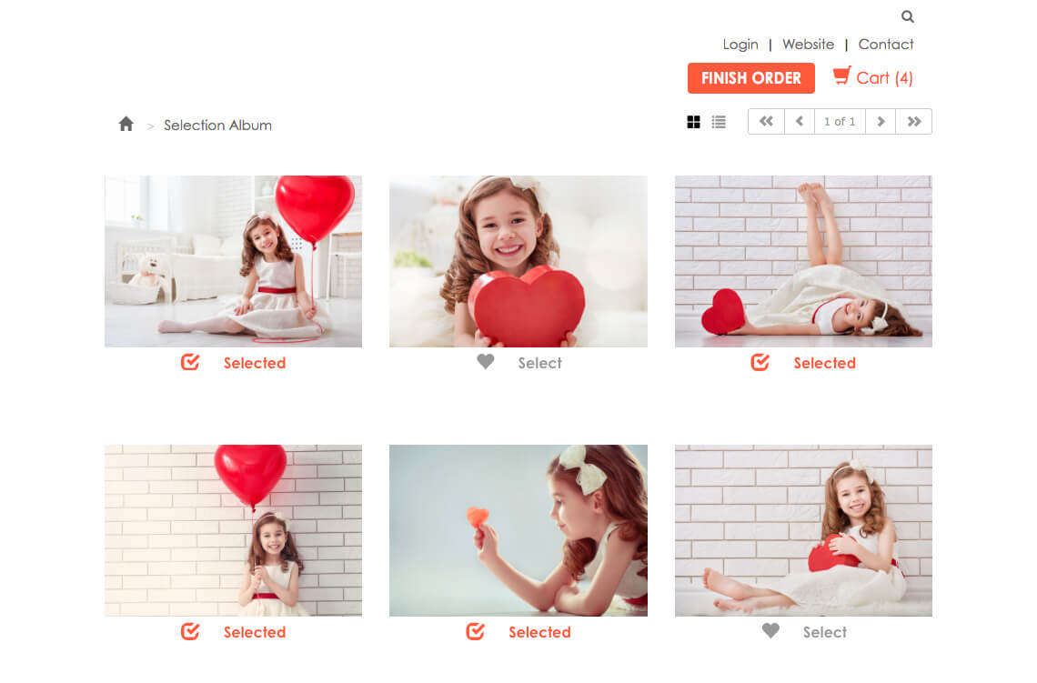 Selecting and downloading photos