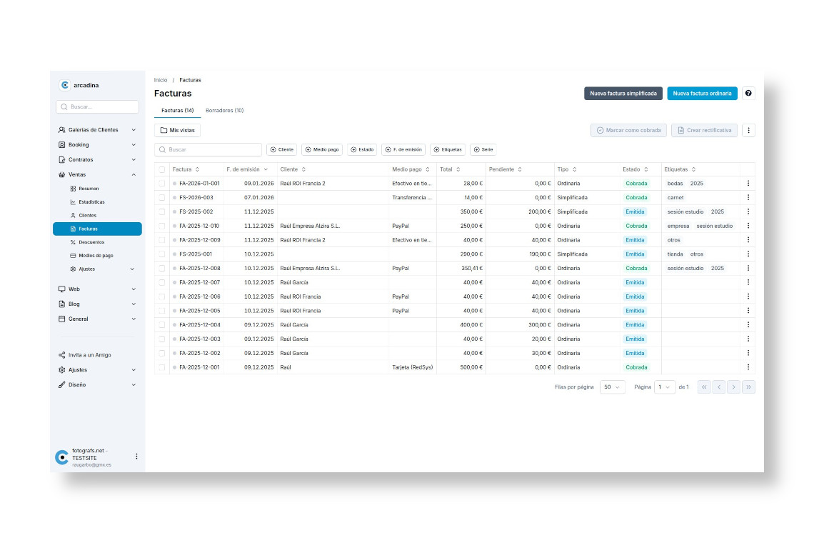Invoicing for photographers