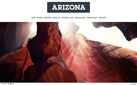 Sito web con blog per i fotografi - Theme arizona