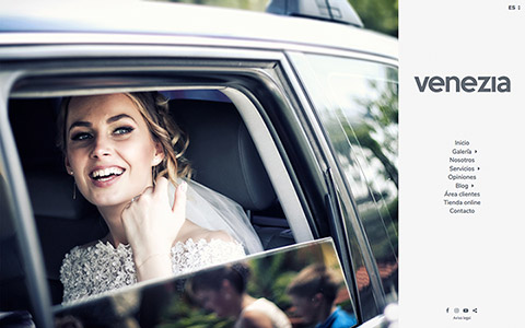 Sito web con blog per i fotografi - Theme venezia